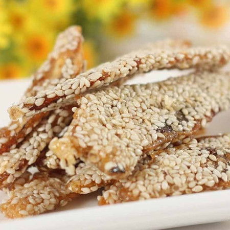 福建特產 廈門特產 魚干 芝麻香魚排海味休閑食品零嘴 香魚排 100g